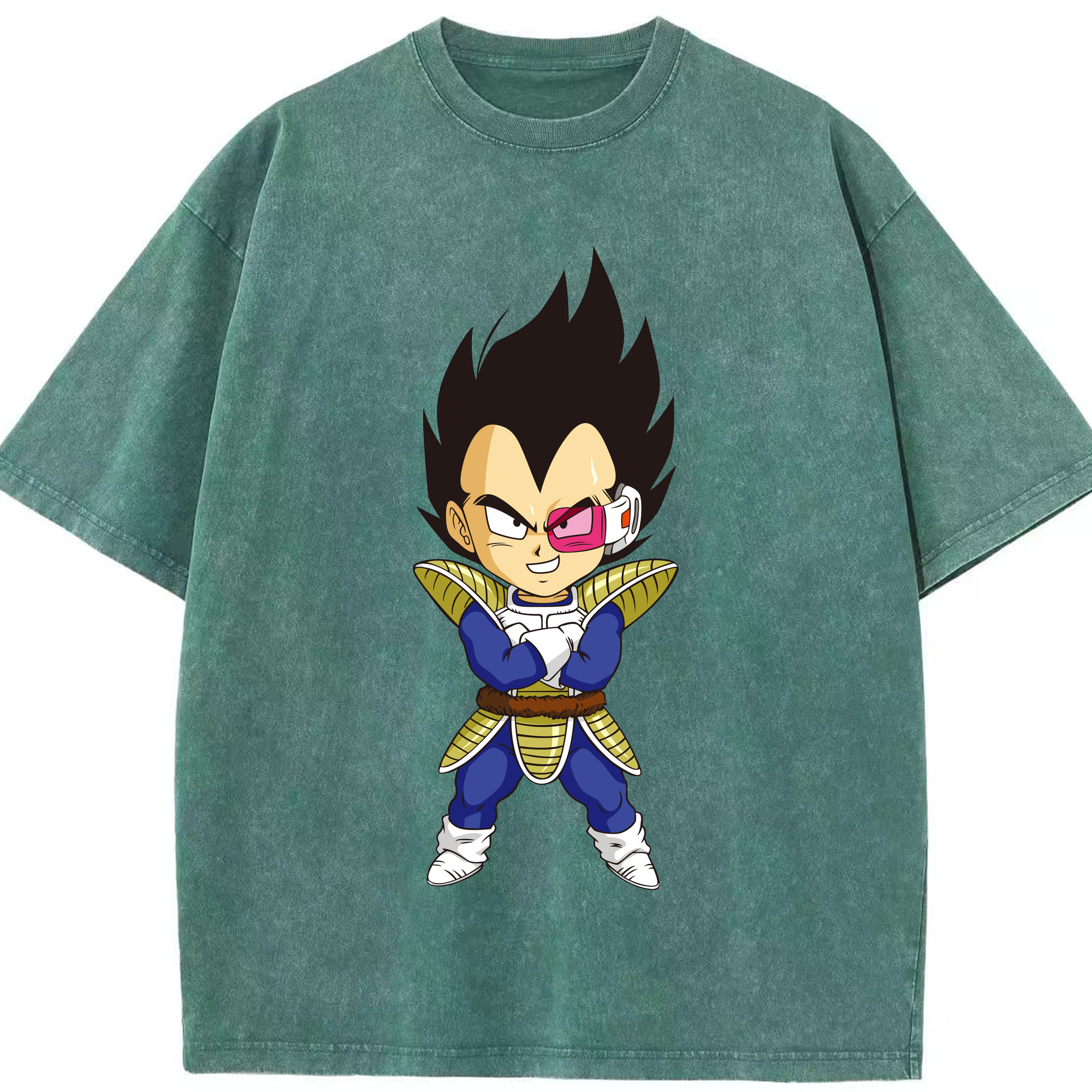 （画像用） ドラゴンボール ベジータ四世（Bejīta Yonsei）DRAGON BALL Vegeta IV 綿100% ヴィンテージ風 半袖Tシャツ（フロントプリント）